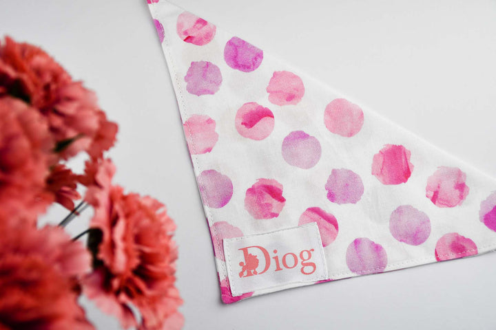 PINK POLKA BANDANA