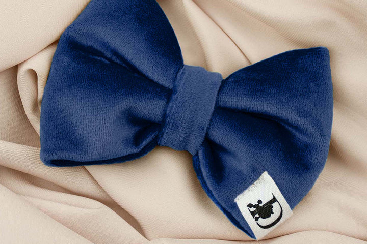 NAVY VELVET BOW TIE