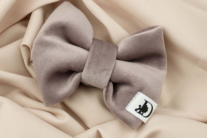 DARK PINK VELVET BOW TIE